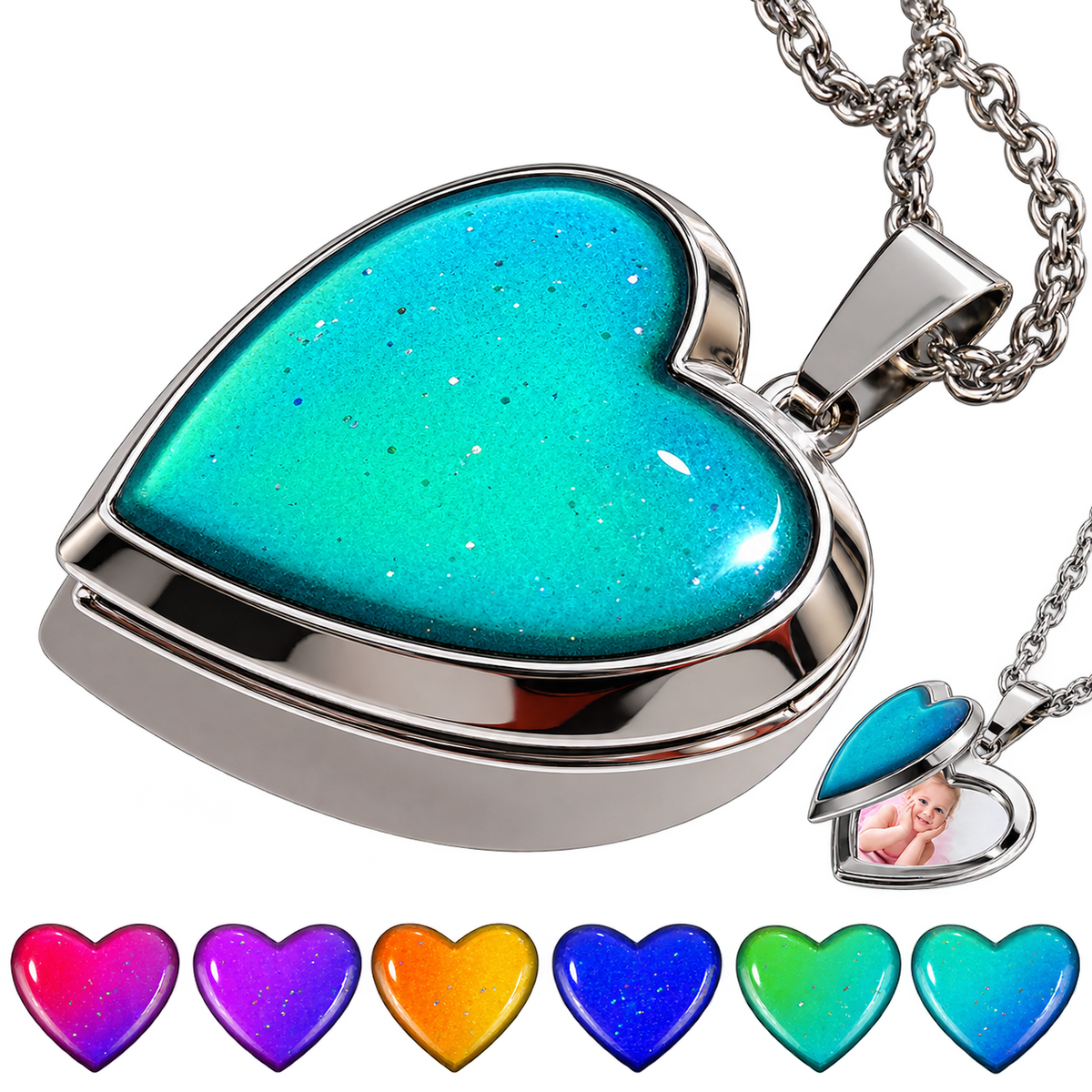 Collar Corazón Mágico — El Collar que Cambia de Color